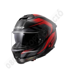 Casco LS2 FF808 Stream II Fury Gloss Black Red